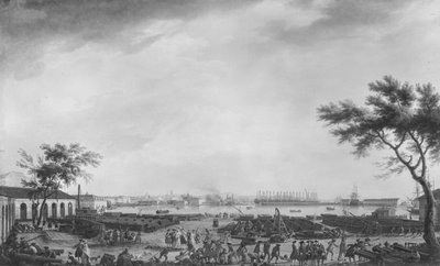 Nuovo Porto e Arsenale di Tolone, visto dal deposito di artiglieria, 1755 da Claude Joseph Vernet